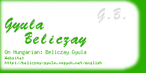 gyula beliczay business card